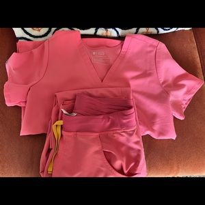 Figs scrubs Neon Pink